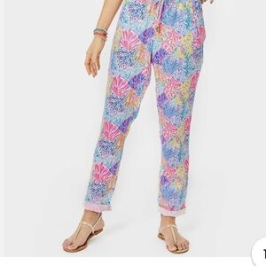 Lilly Pulitzer taron linen pants XL coral